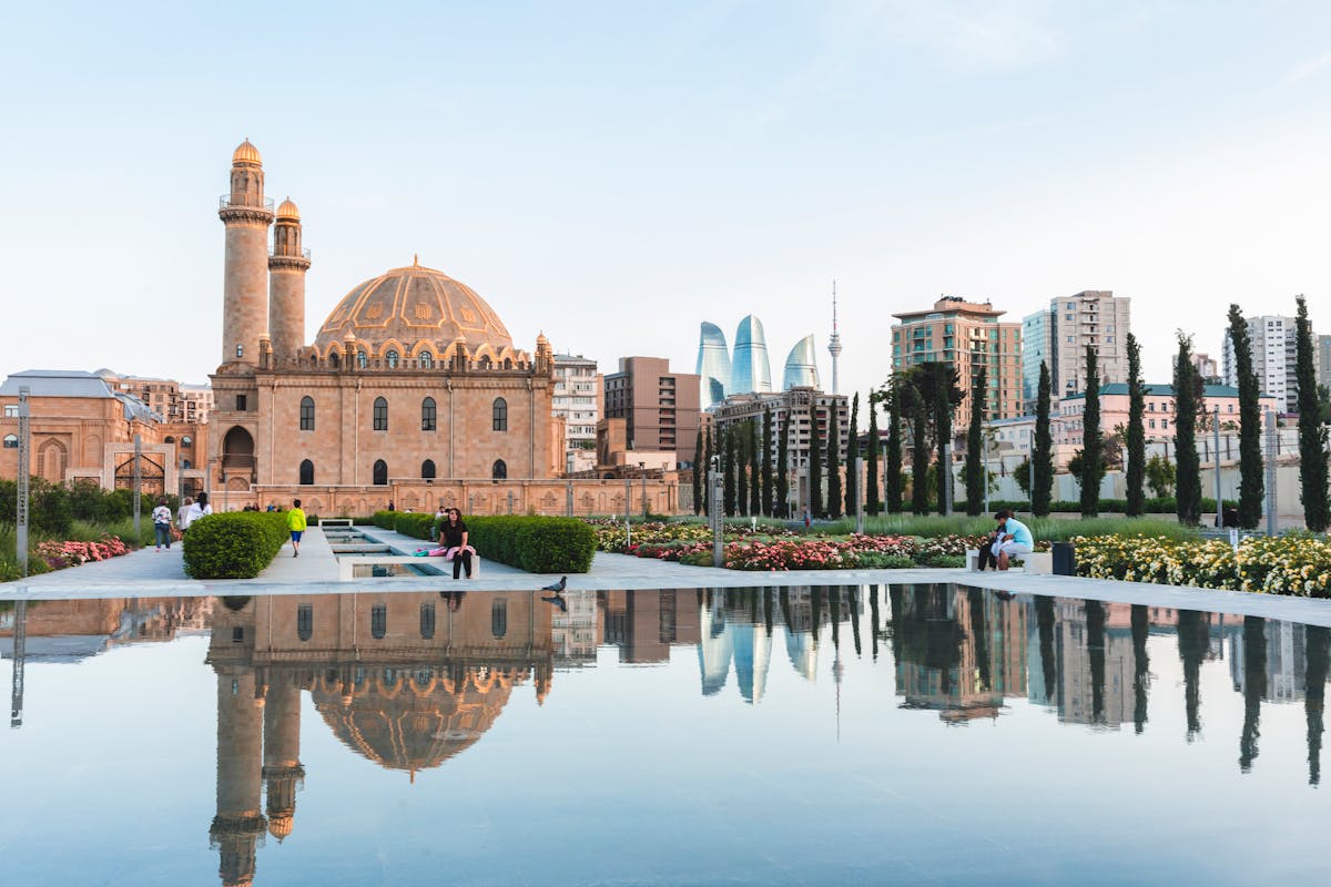 Taza Pir Mosque in Baku, Azerbaijan